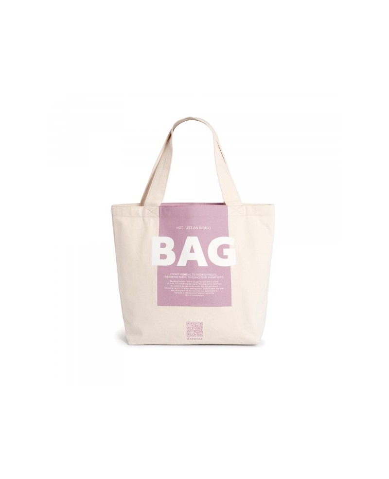Shopping bag Hashtag in cotone Indigo  