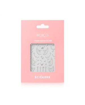 Nail stickers Chain Queen Silver