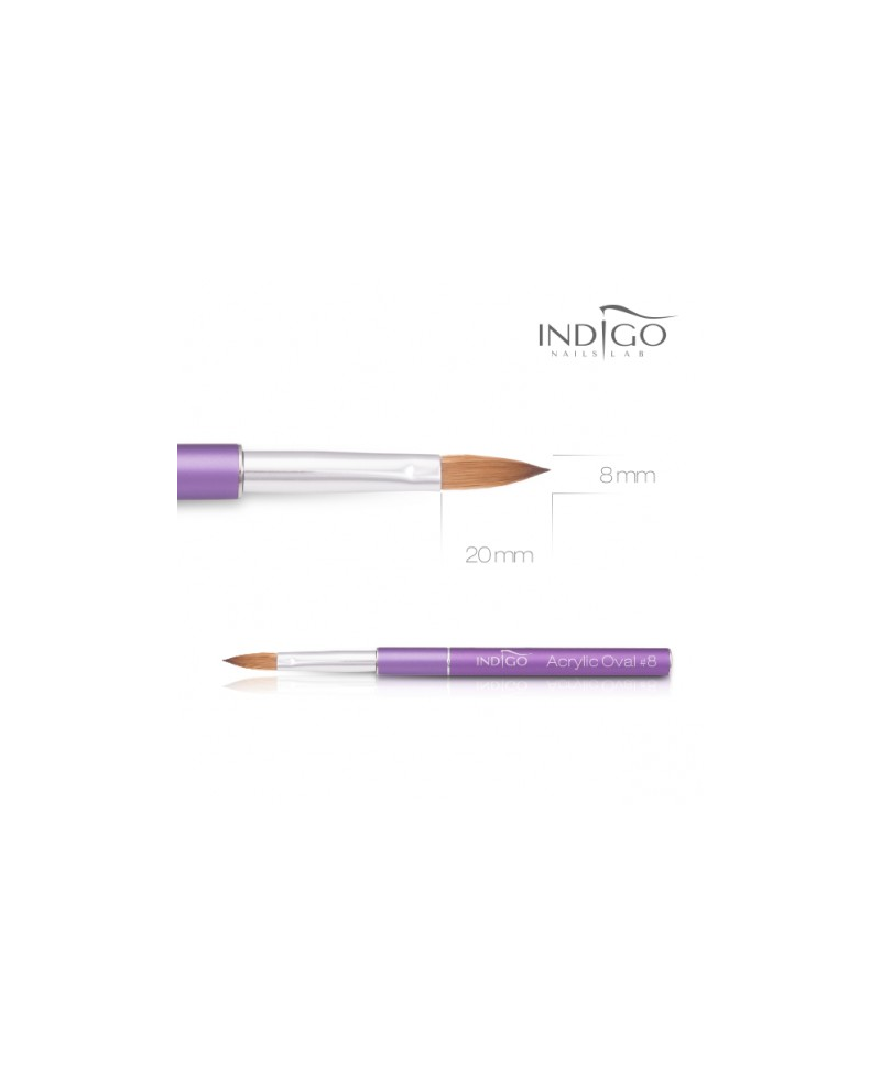 Indigo Acrylic Brush no.8 Kolinsky Oval Violet